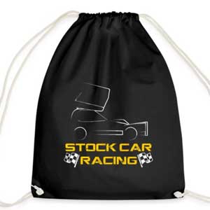 Stock Car Racing Drawstring Bags