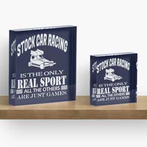 Stock Car Racing Acrylic Blocks