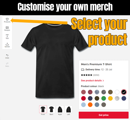 Customise your own Stock Car Racing merch
