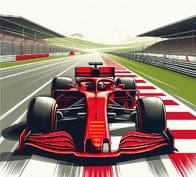 F1 Race Car on track