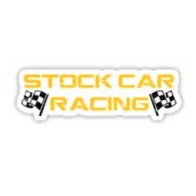 all-stock-car-racing-yellow-logo-sticker